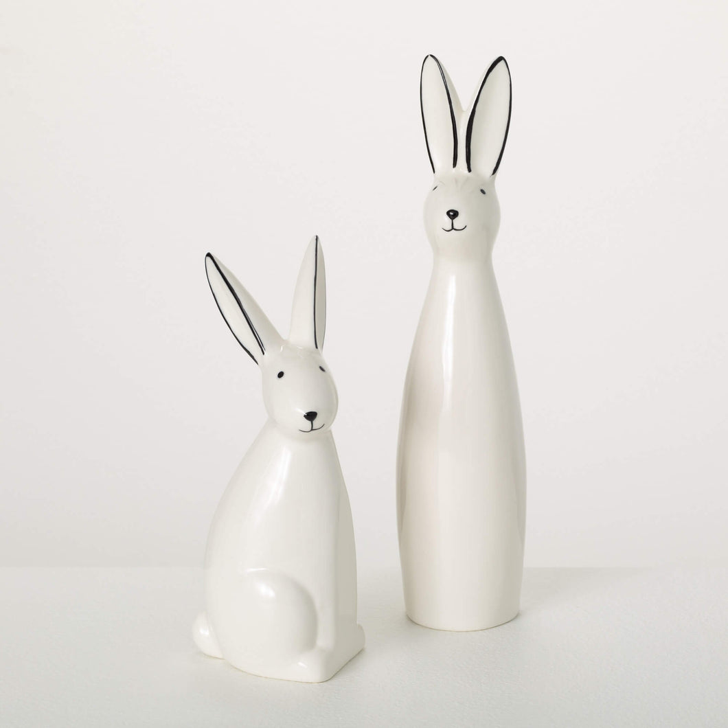 Abstract Porcelain Bunny Asst 2