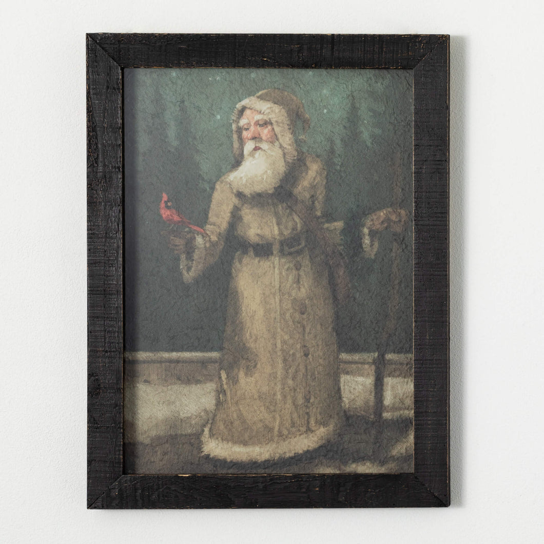 Tan Santa Vintage Wall Art