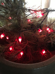 Burnt Red Silicone Dipped Teeny Light Strand